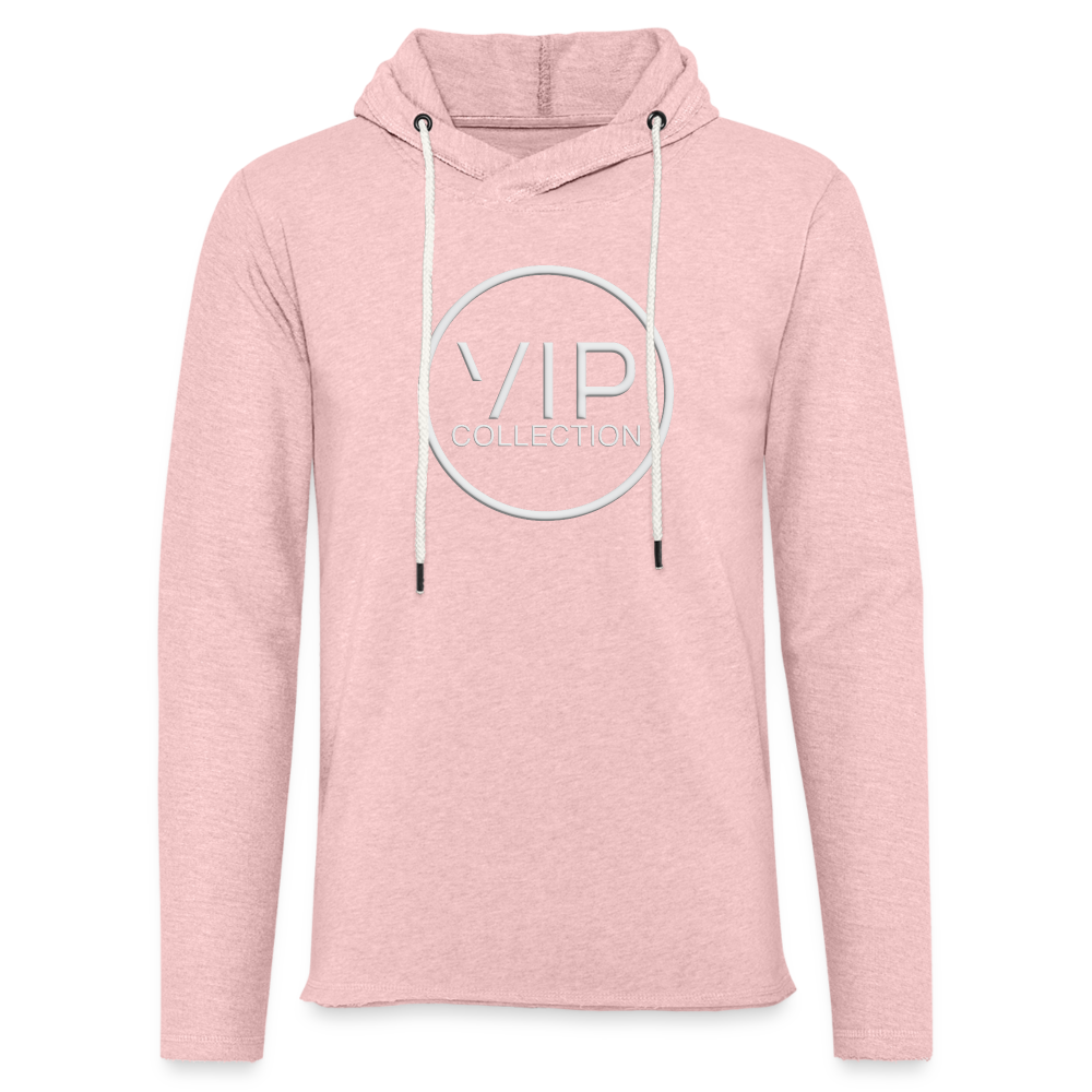 VIP White Label Lightweight Terry Hoodie - cream heather pink