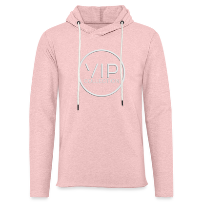 VIP White Label Lightweight Terry Hoodie - cream heather pink