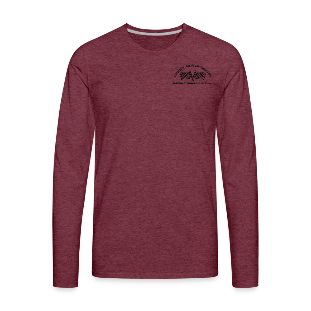 Woodlawn Black Label Long Sleep T-Shirt - heather burgundy