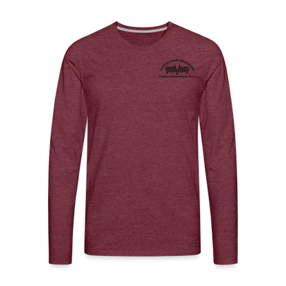 Woodlawn Black Label Long Sleep T-Shirt - heather burgundy