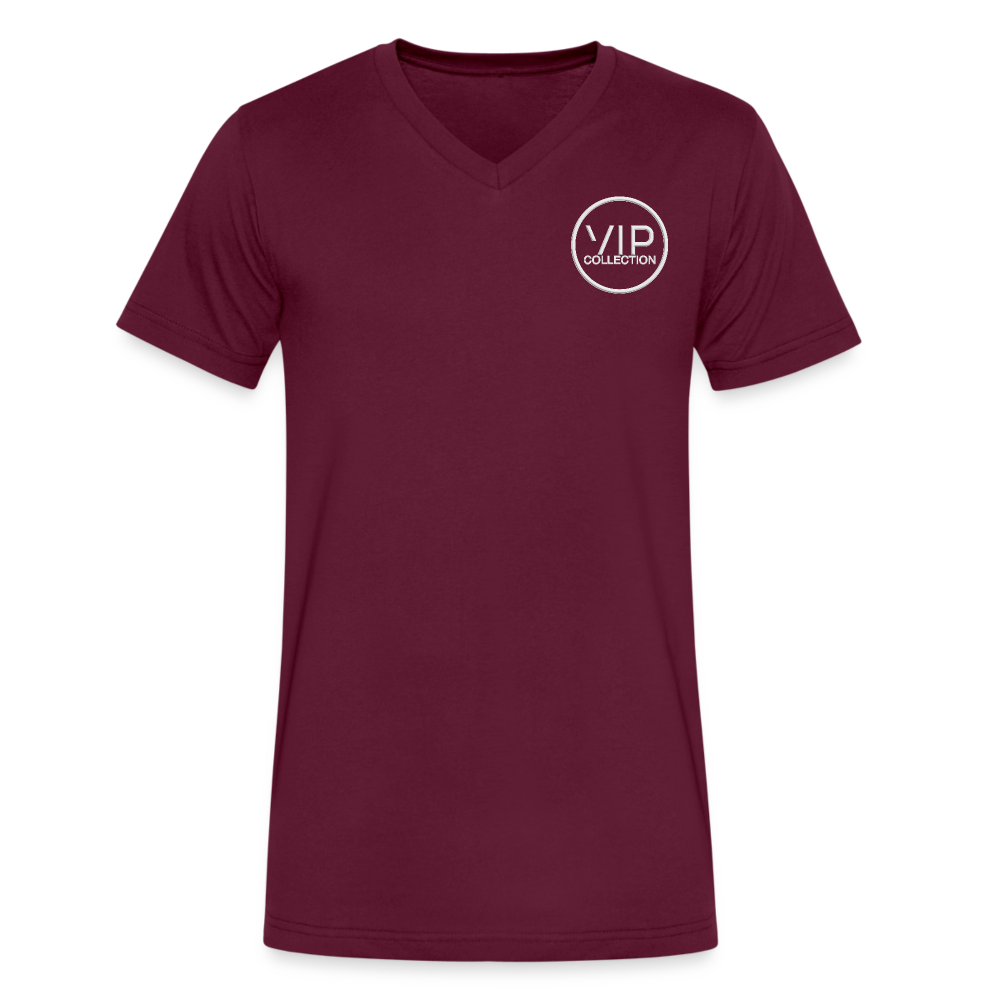 VIP White Label V-Neck T-shirt - maroon