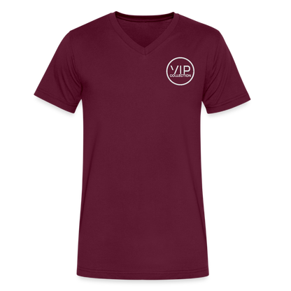 VIP White Label V-Neck T-shirt - maroon