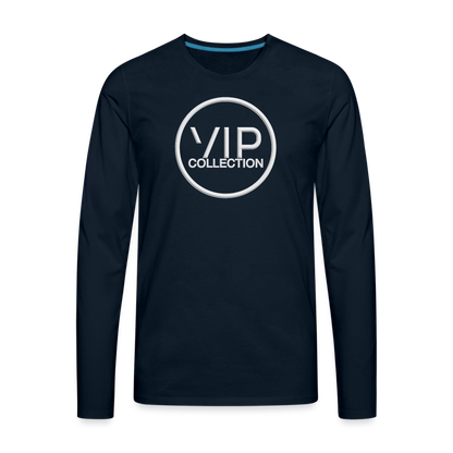 VIP White Label Long Sleeve T-Shirt - deep navy
