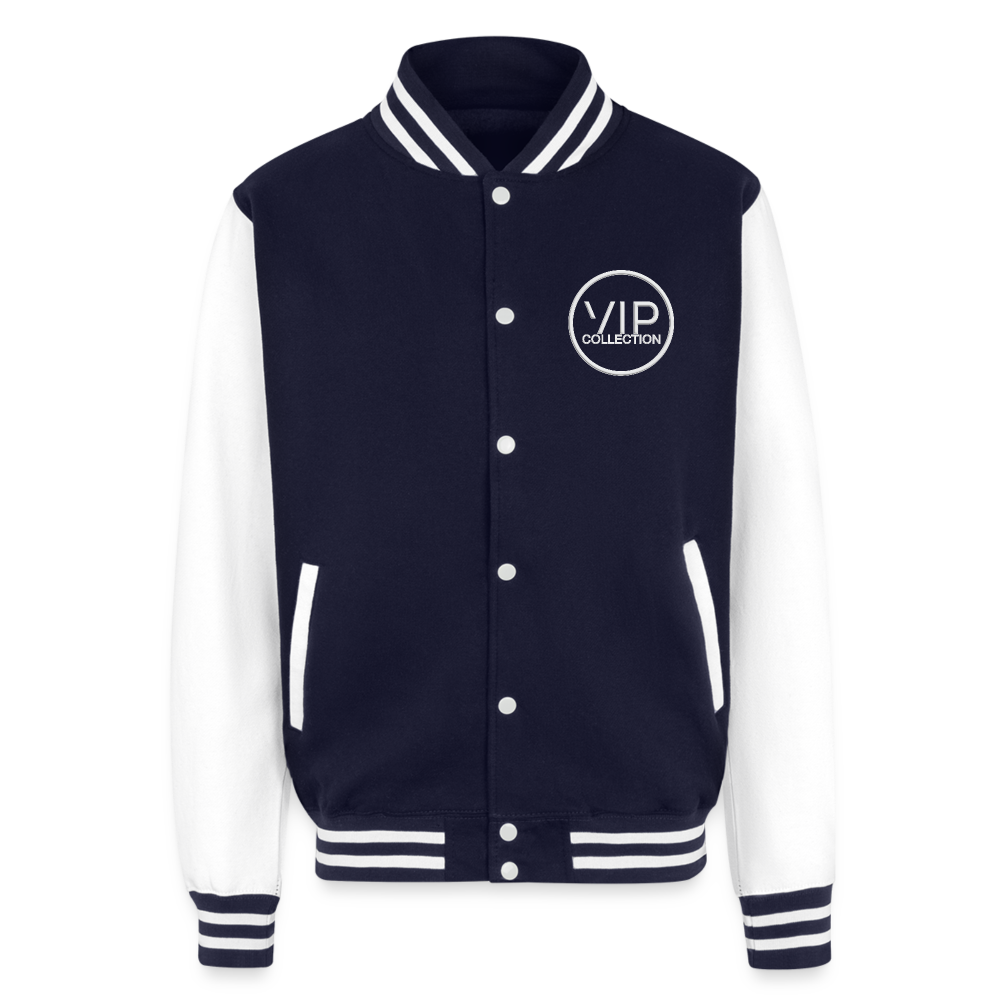 VIP White Label Letterman Jacket - navy/white