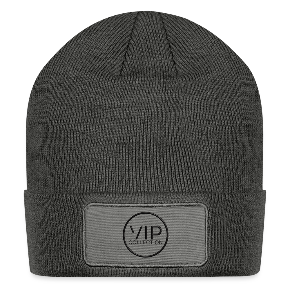 VIP Black Label Patch Beanie - charcoal grey