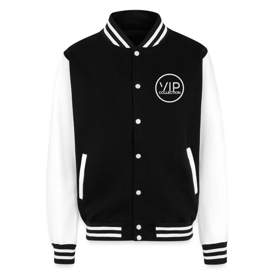 VIP White Label Letterman Jacket - black/white