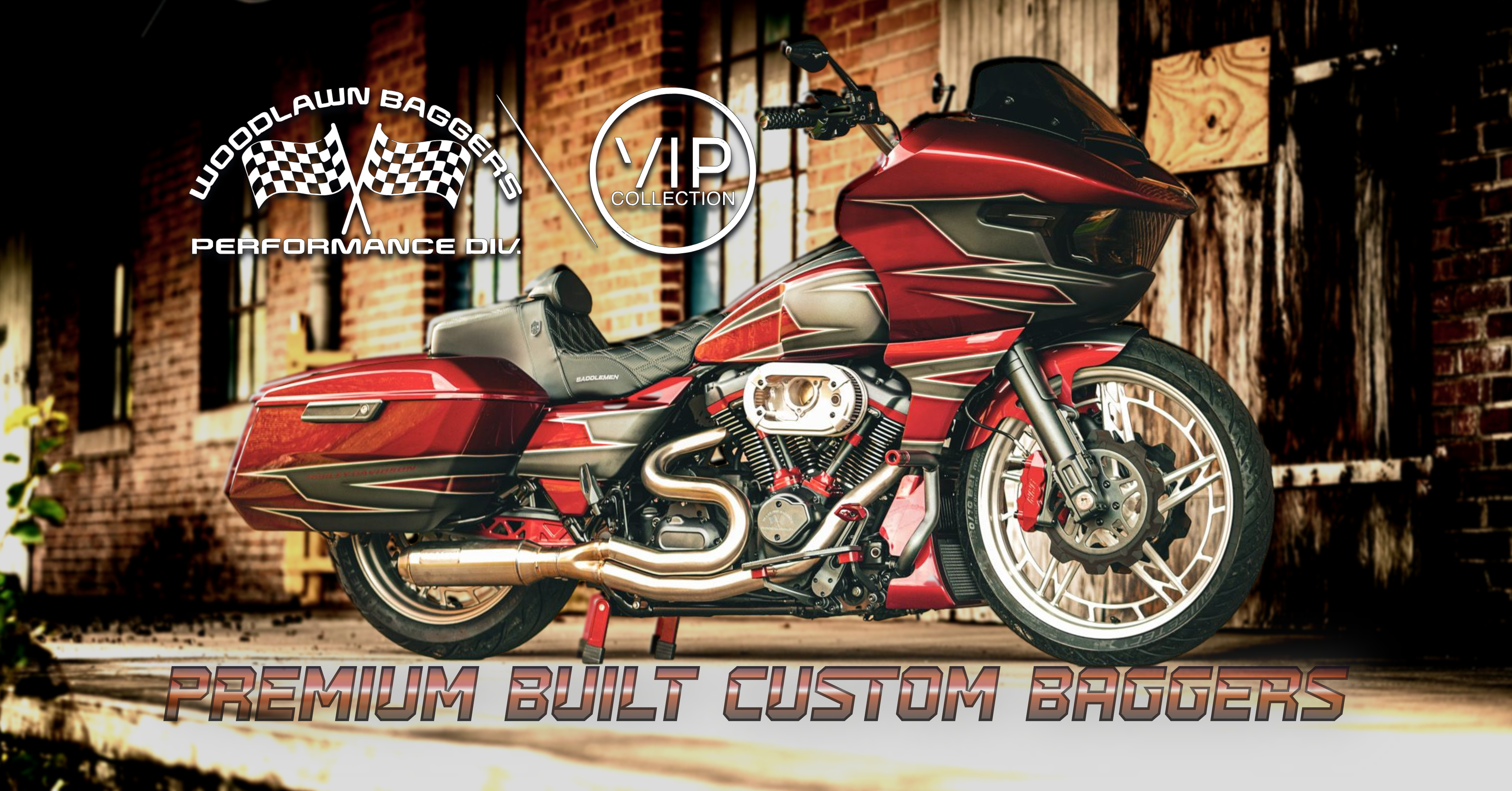 Clean Custom Ruby Red Road Glide Performance Bagger