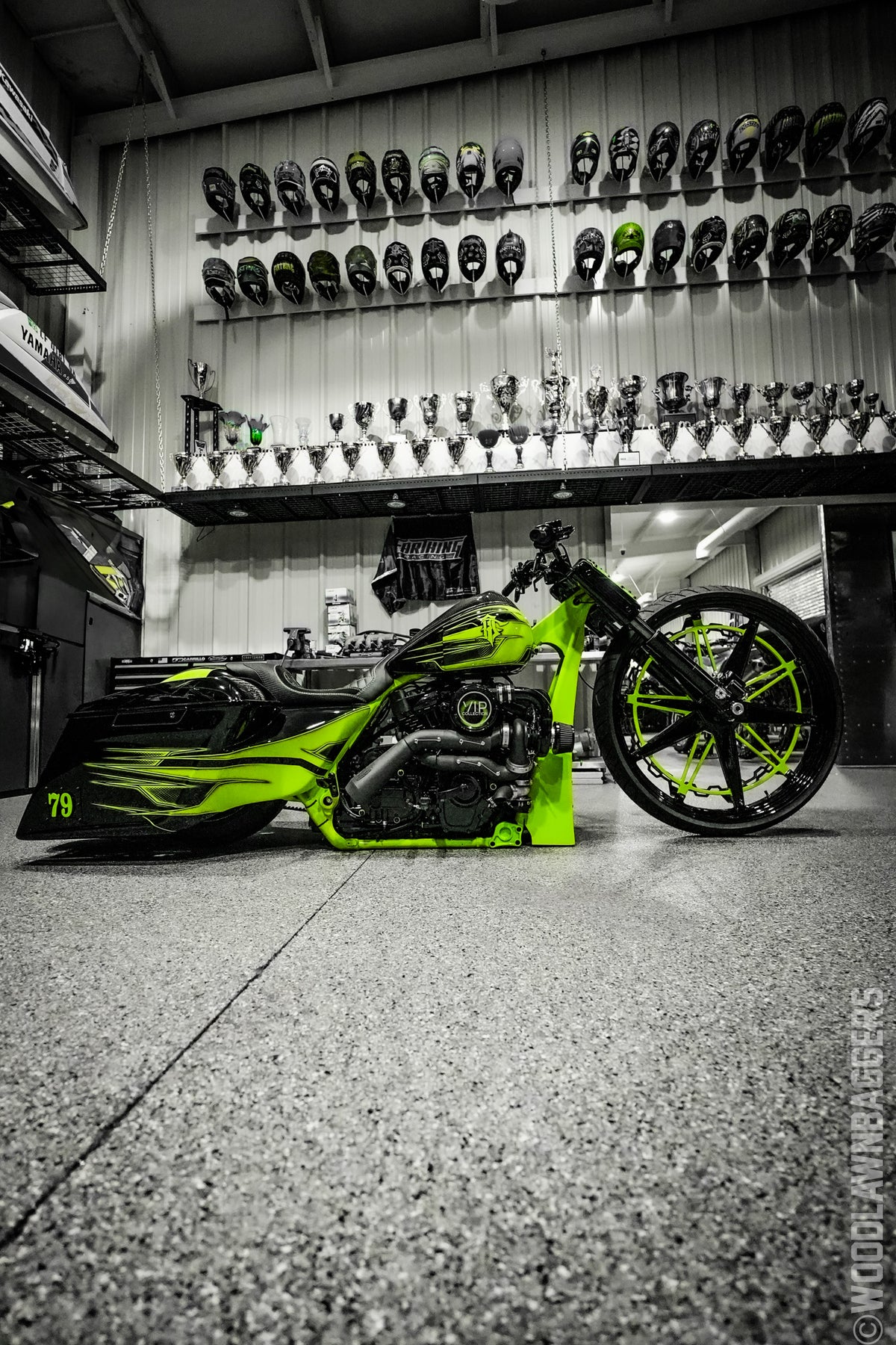 Monster Energy Bike built by Woodlawn Baggers