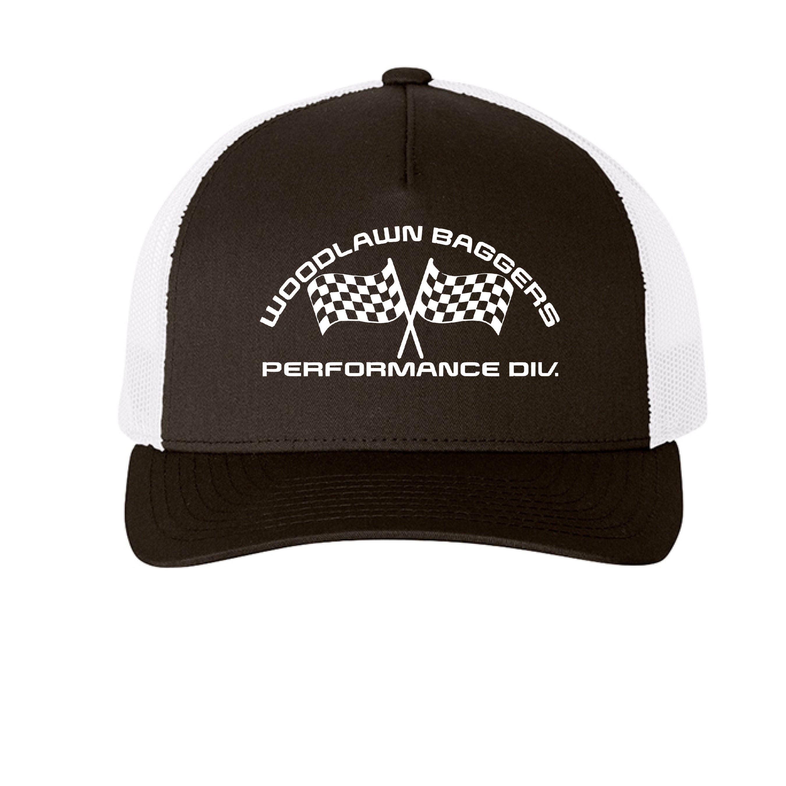 WBPD White Label Trucker Hat – Woodlawn Baggers