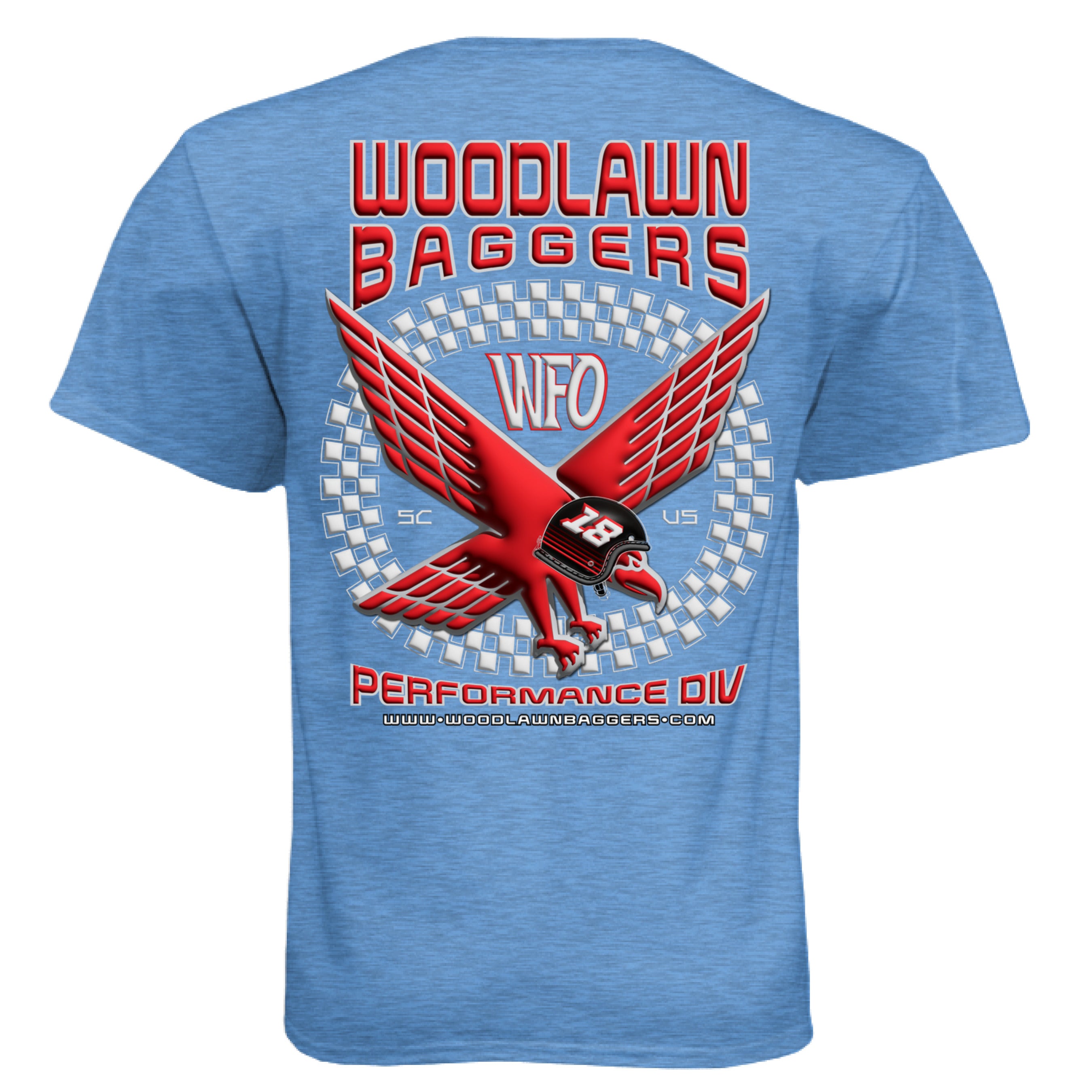 Heather Columbia Blue - BACK