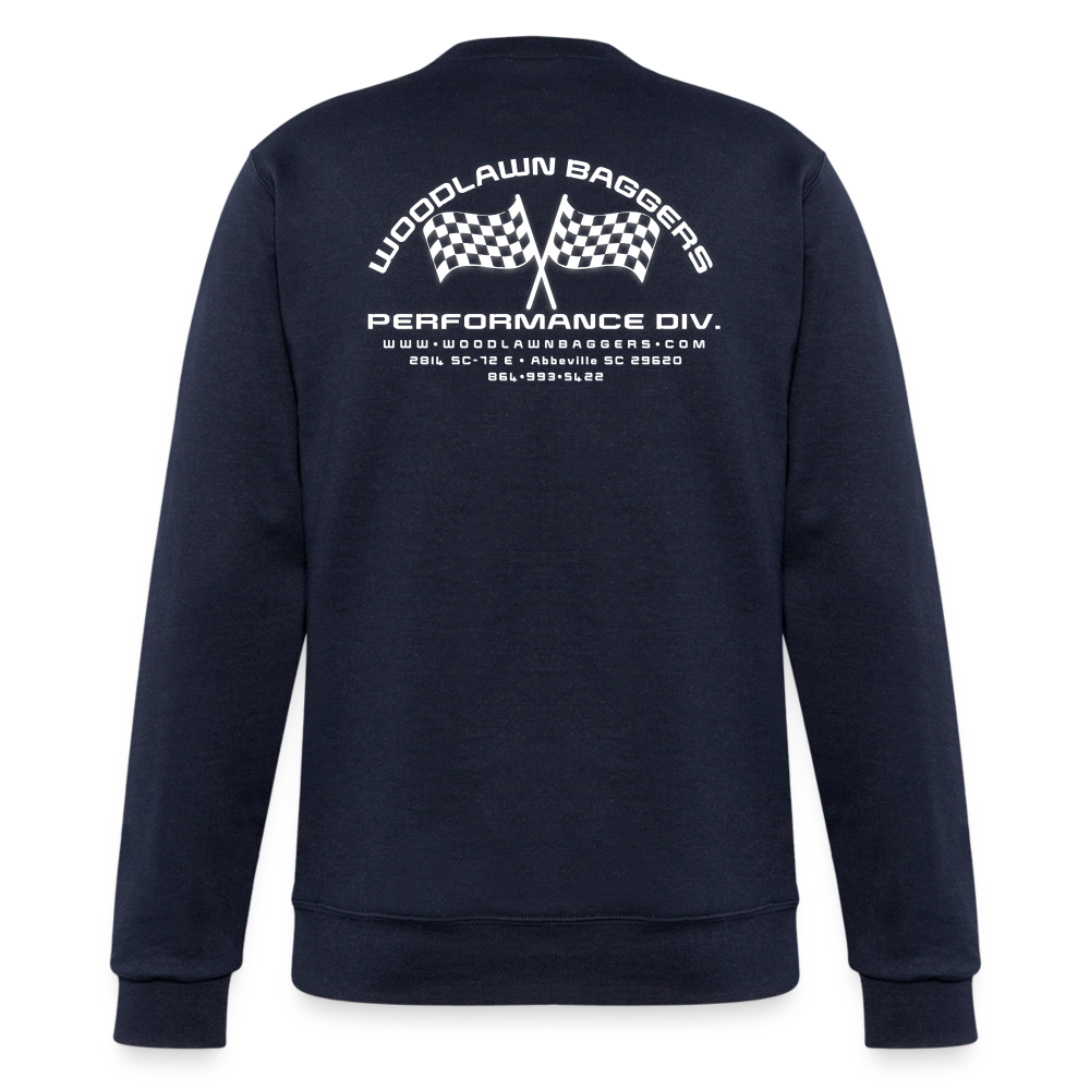 Branded & Checkered Crew - navy