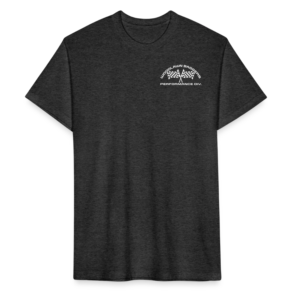Woodlawn Logo T-Shirt (white logo) - heather black
