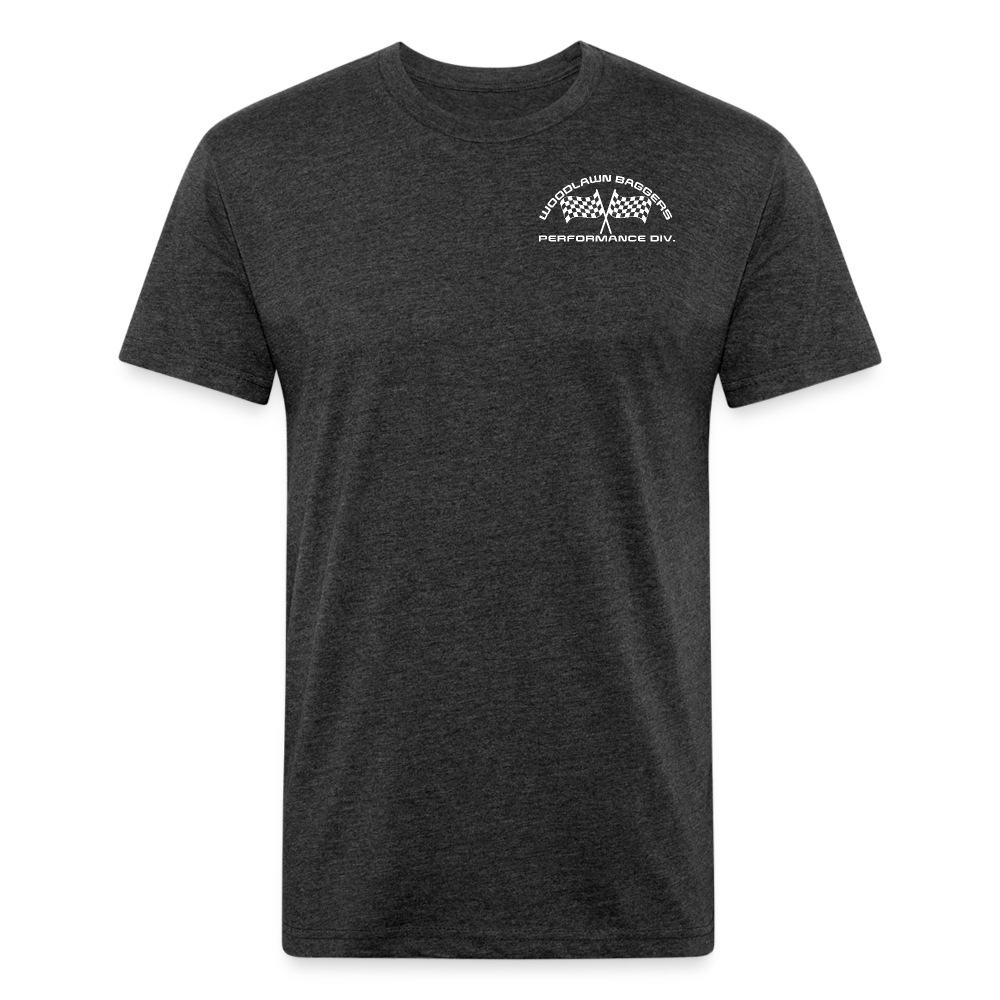 Woodlawn Logo T-Shirt (white logo) - heather black