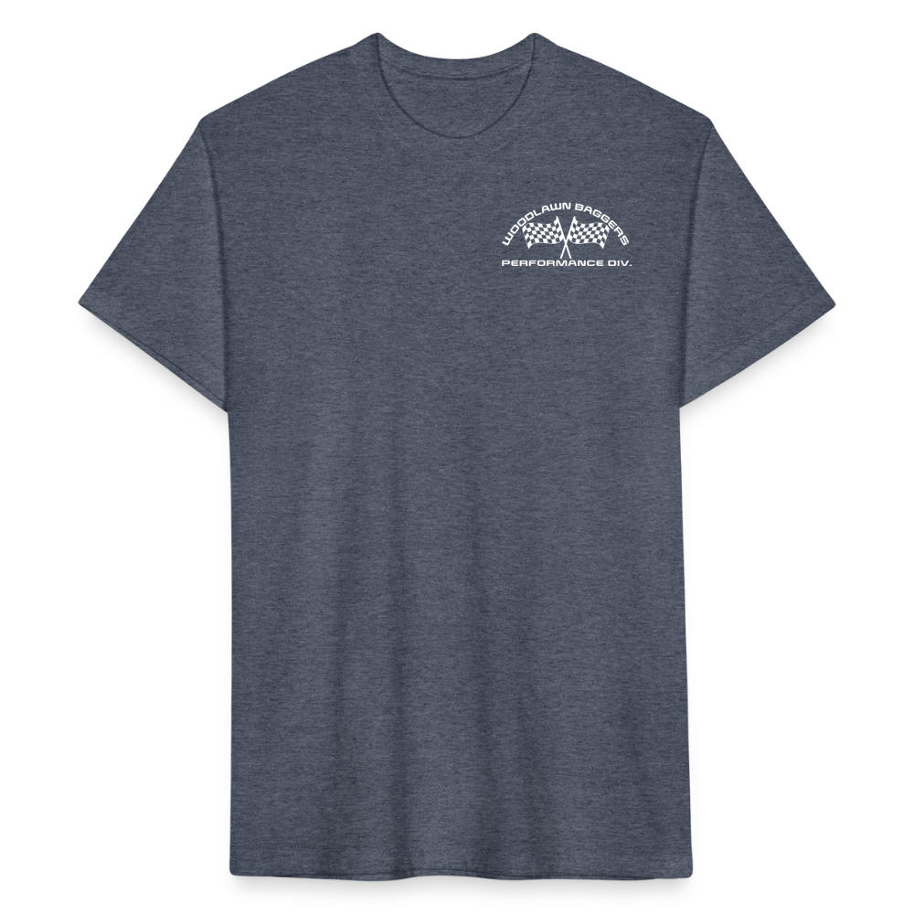 Woodlawn Logo T-Shirt (white logo) - heather navy
