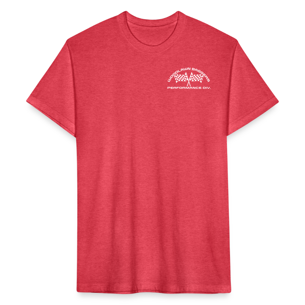 Woodlawn Logo T-Shirt (white logo) - heather red