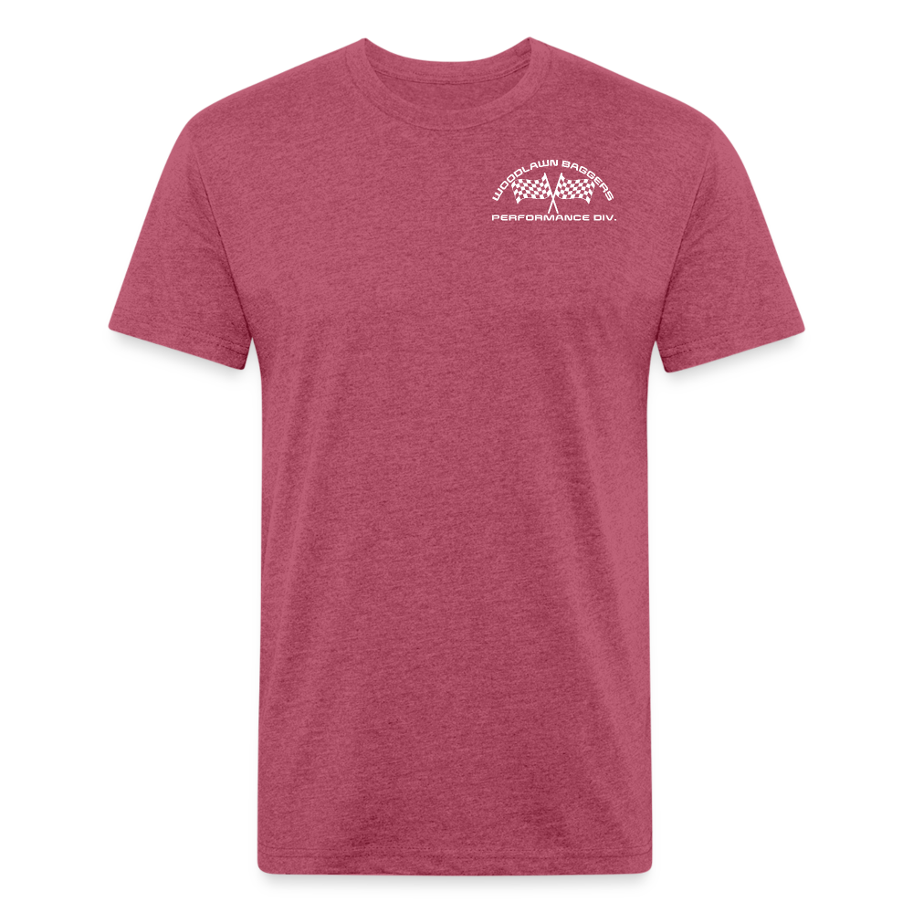 Woodlawn Logo T-Shirt (white logo) - heather burgundy