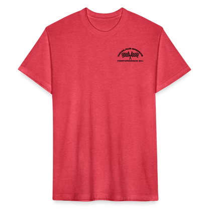 Woodlawn Logo T-Shirt (black logo) - heather red