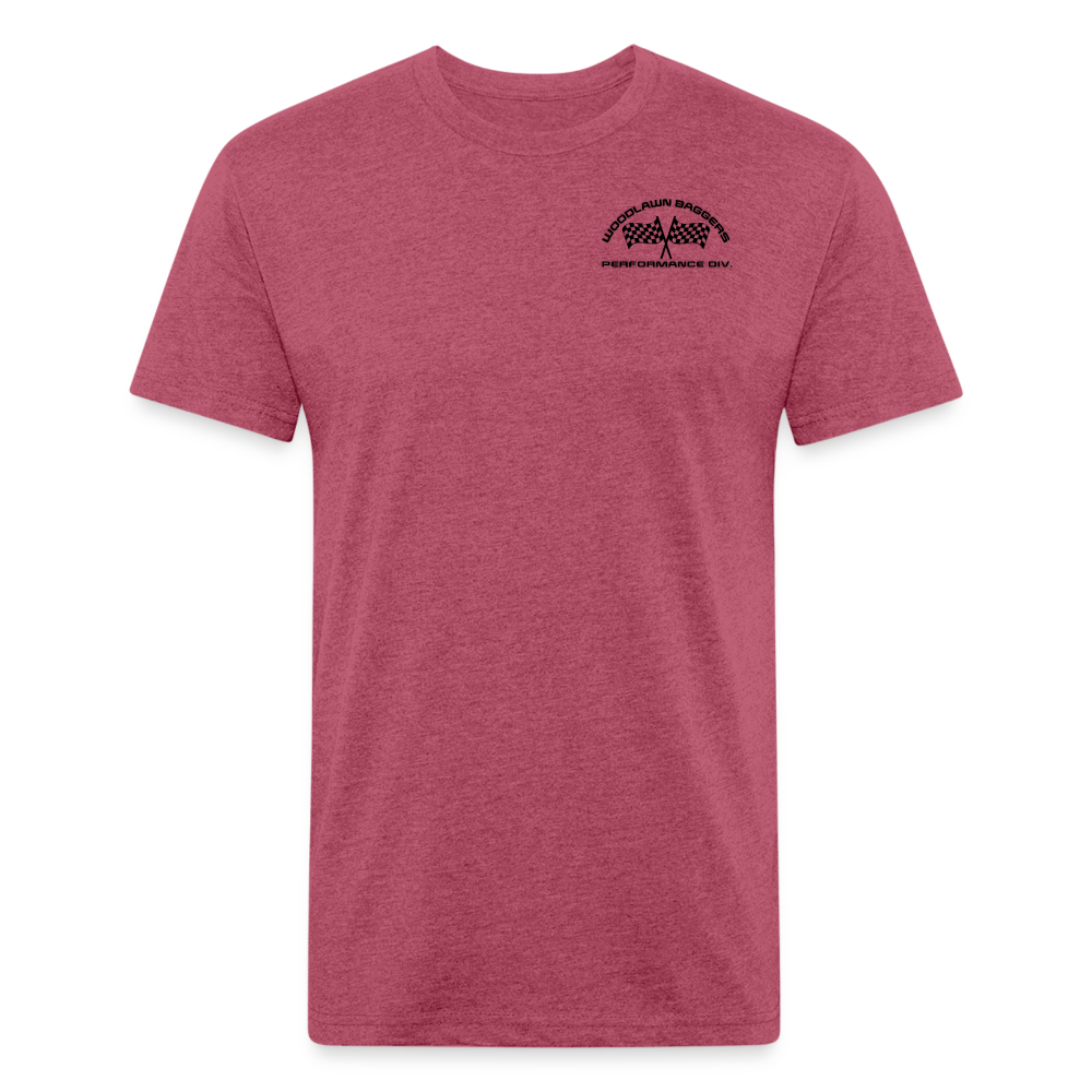 Woodlawn Logo T-Shirt (black logo) - heather burgundy