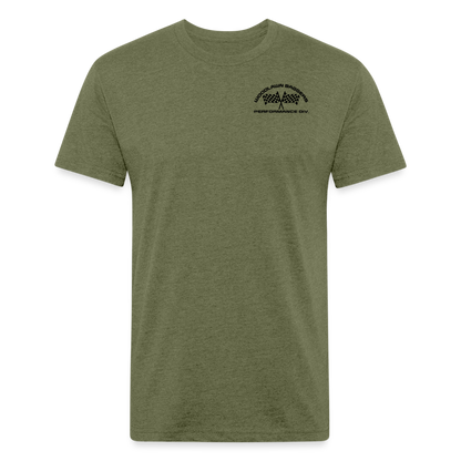 Woodlawn Logo T-Shirt (black logo) - heather military green