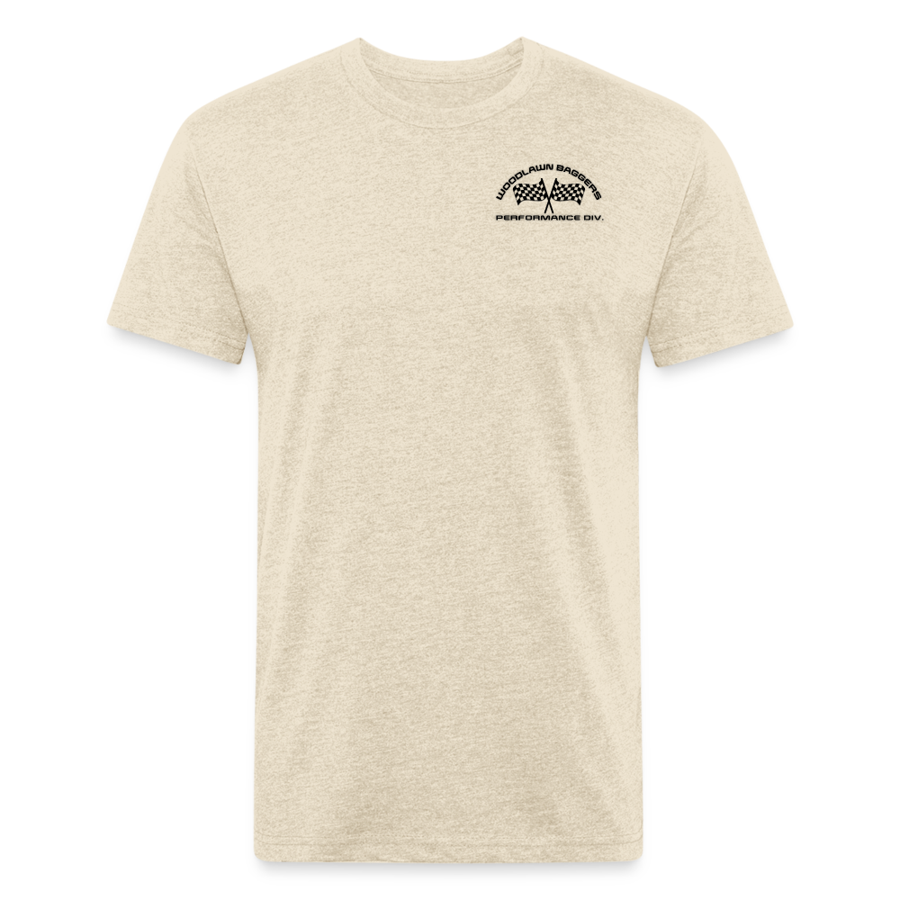 Woodlawn Logo T-Shirt (black logo) - heather cream