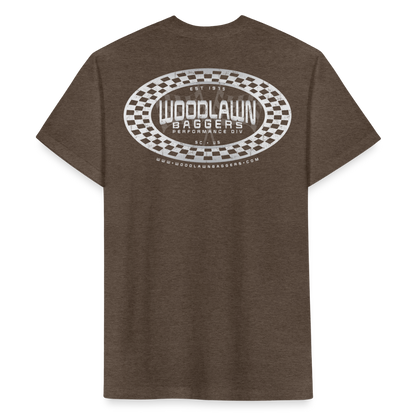Woodlawn Oval Checkered T-Shirt - heather espresso