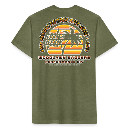 Woodlawn x Daytona 2024 T-Shirt - heather military green