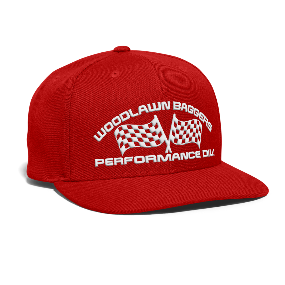 WBPD snapback - white logo - red