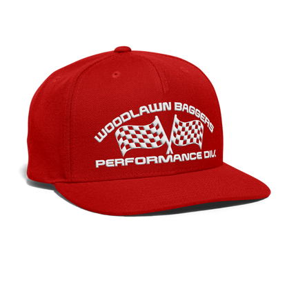 WBPD snapback - white logo - red