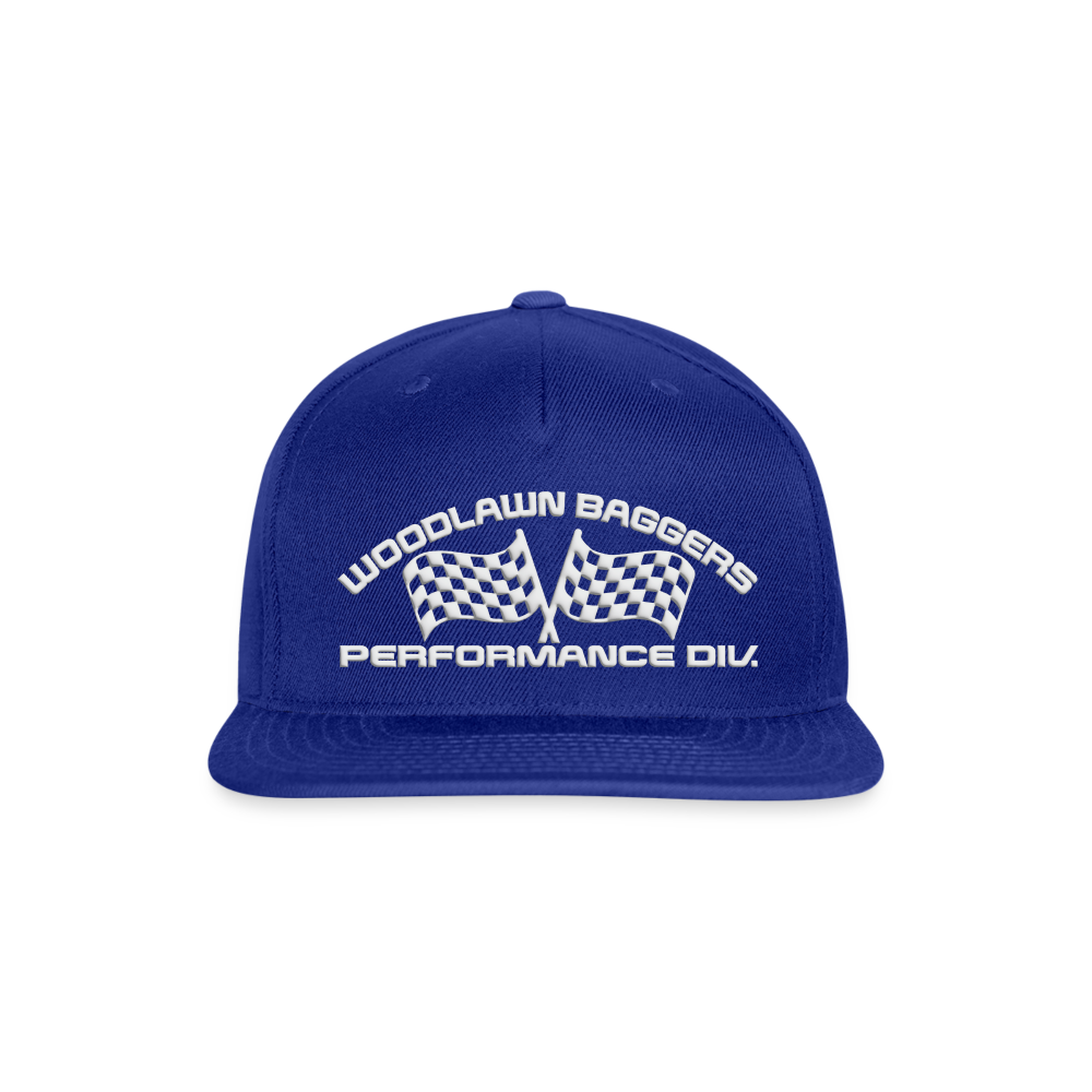 WBPD snapback - white logo - royal blue