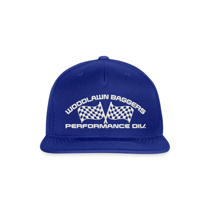 WBPD snapback - white logo - royal blue