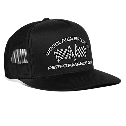 WBPD Flat Bill - White Logo - black/black