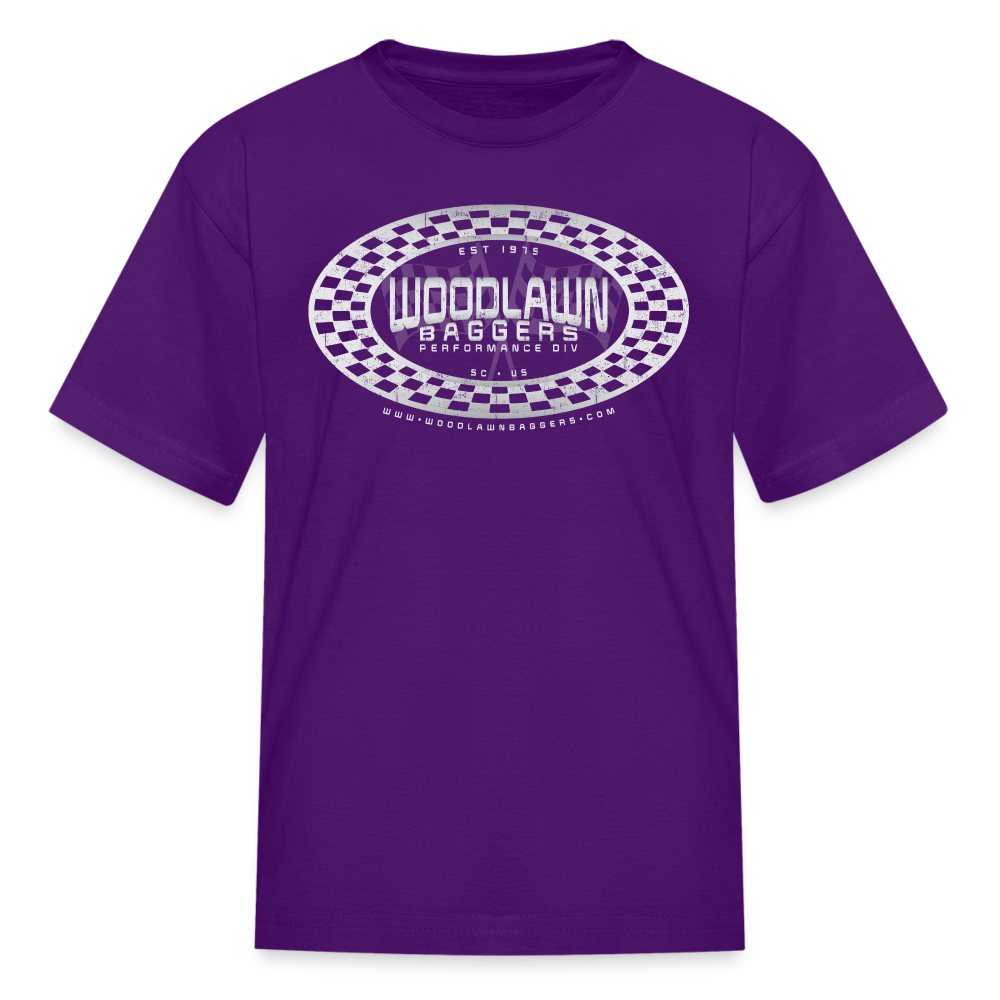 WBPD • Kids' Oval Checkered T-Shirt - purple