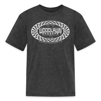 WBPD • Kids' Oval Checkered T-Shirt - heather black