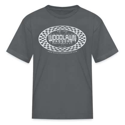 WBPD • Kids' Oval Checkered T-Shirt - charcoal