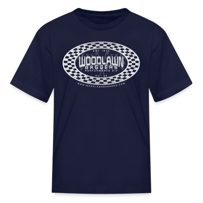 WBPD • Kids' Oval Checkered T-Shirt - navy
