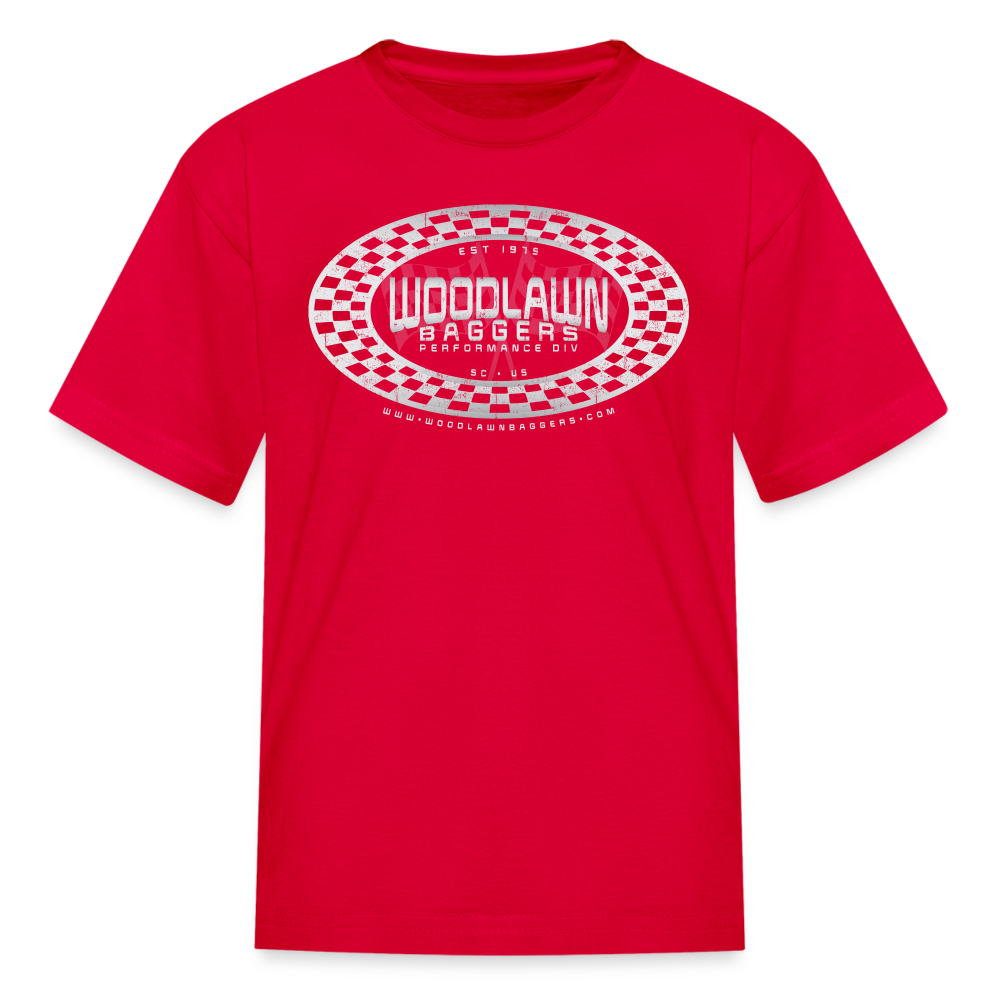 WBPD • Kids' Oval Checkered T-Shirt - red