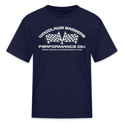 WBPOD • Kids' Flag T-Shirt (white logo) - navy