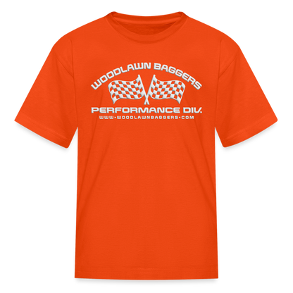 WBPOD • Kids' Flag T-Shirt (white logo) - orange