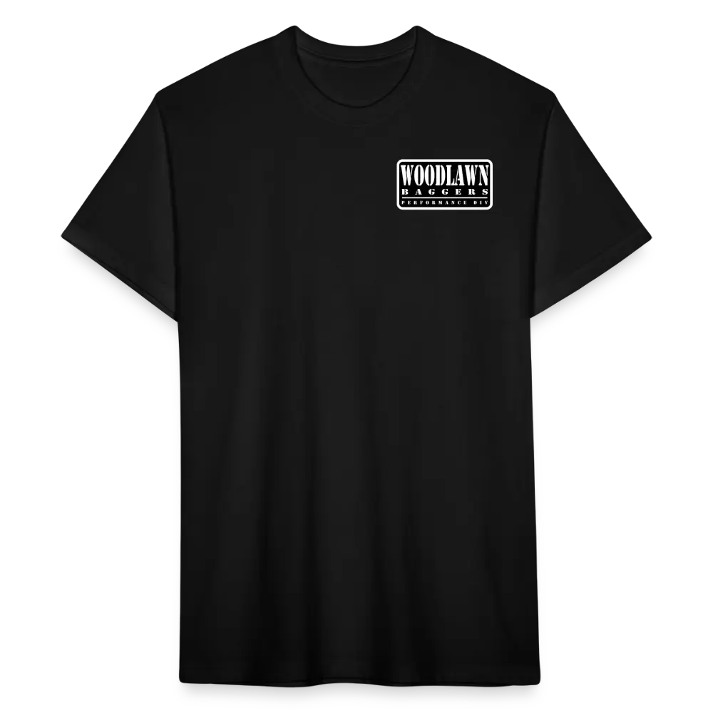 Woodlawn Patch T-Shirt - White w/black background