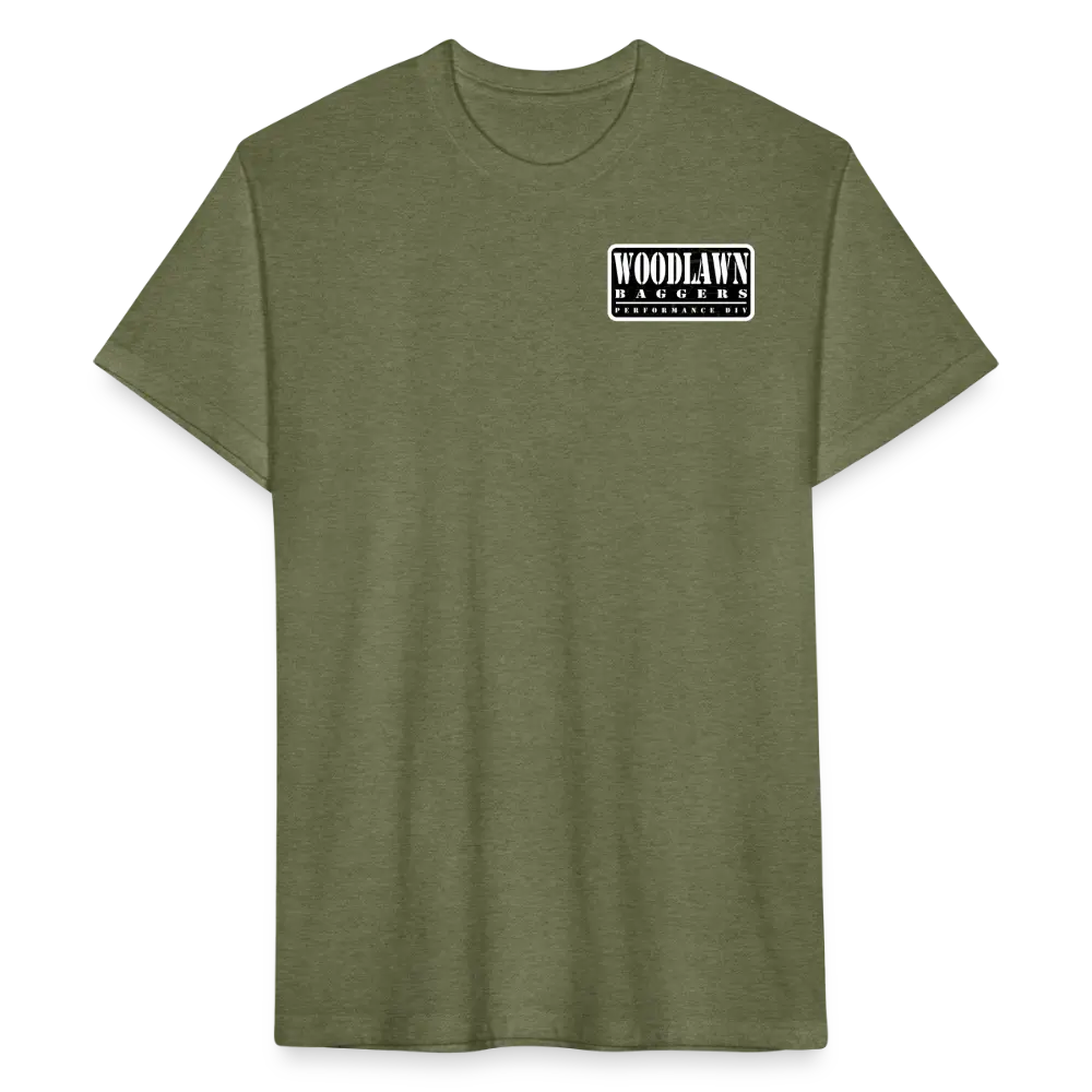 Woodlawn Patch T-Shirt - White w/black background