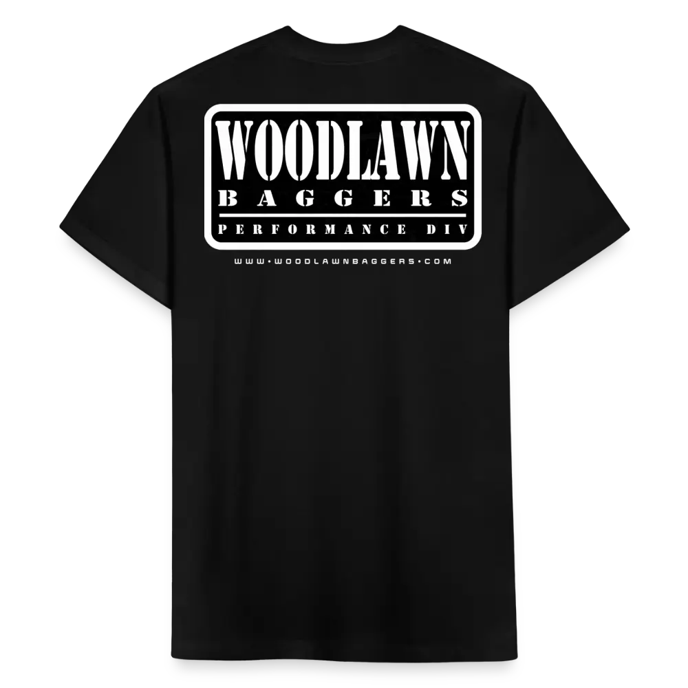 Woodlawn Patch T-Shirt - White w/black background