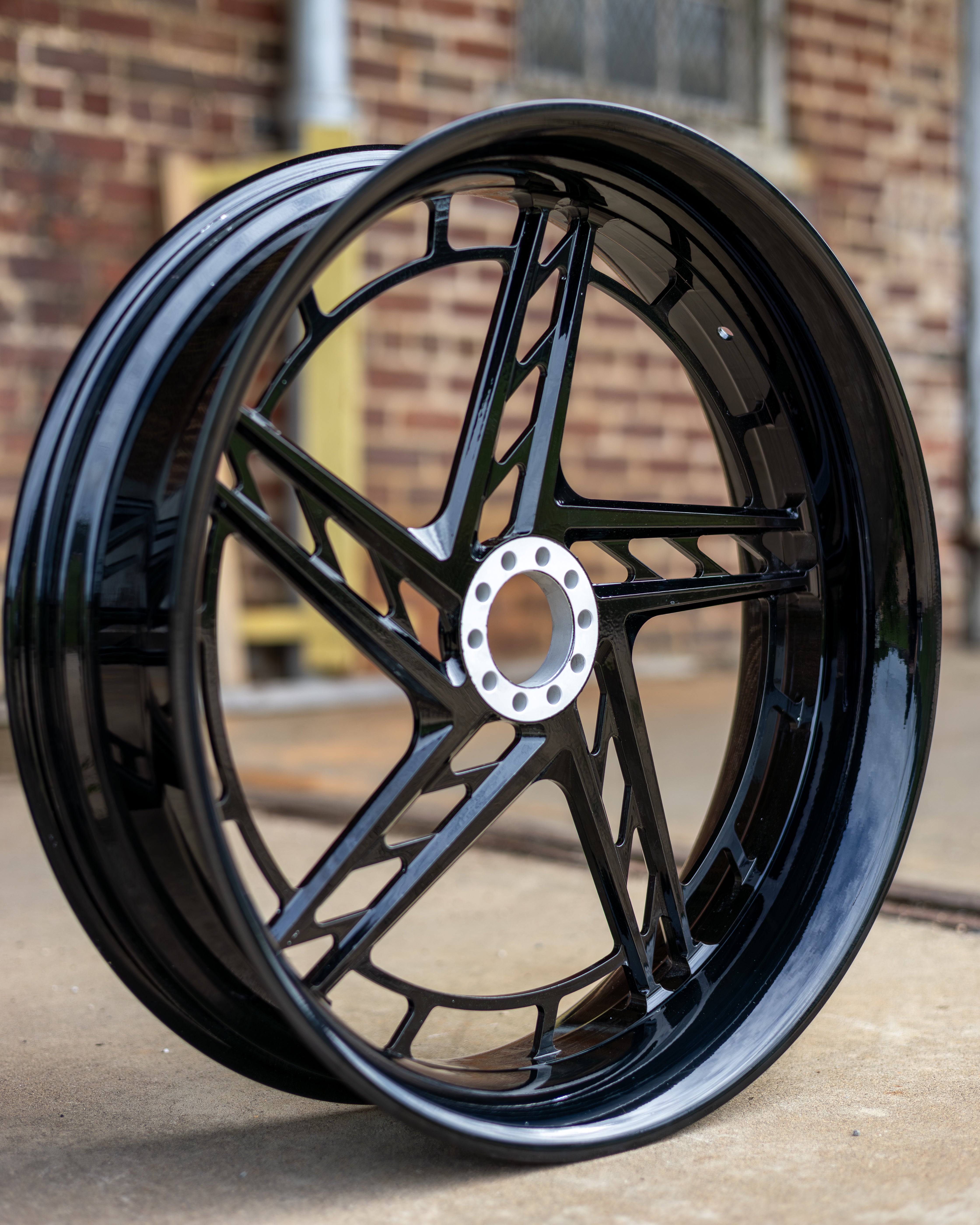 Woodlawn Baggers Performance Division Motorcycle Wheels │ Directional Trac-Lite with Speed Ring